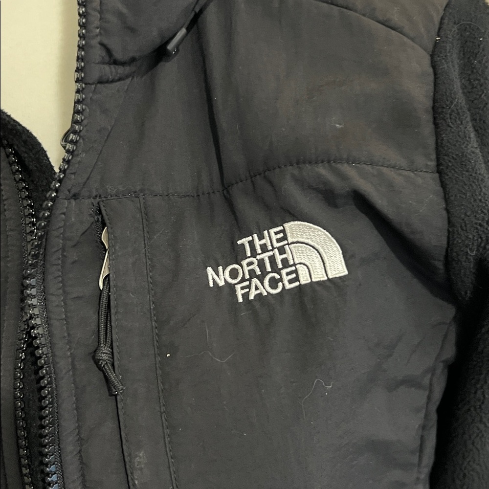 The North Face Denali Jacket Hoodie Womens Small Black Fleece Full Zip Fleece - Picture 2 of 6
